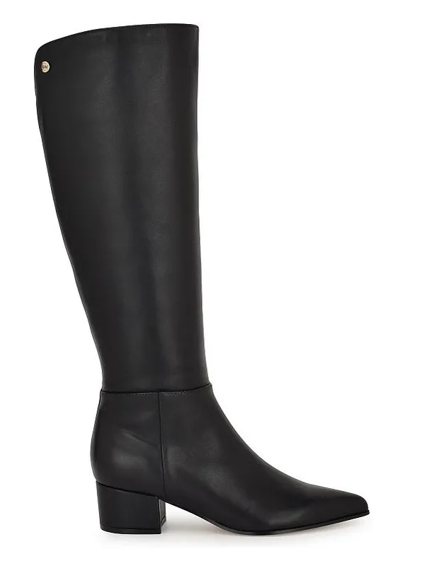 Nine West Women's Morgin Tall Pointy Toe Block Heel Boots- Size 9M - Image 2