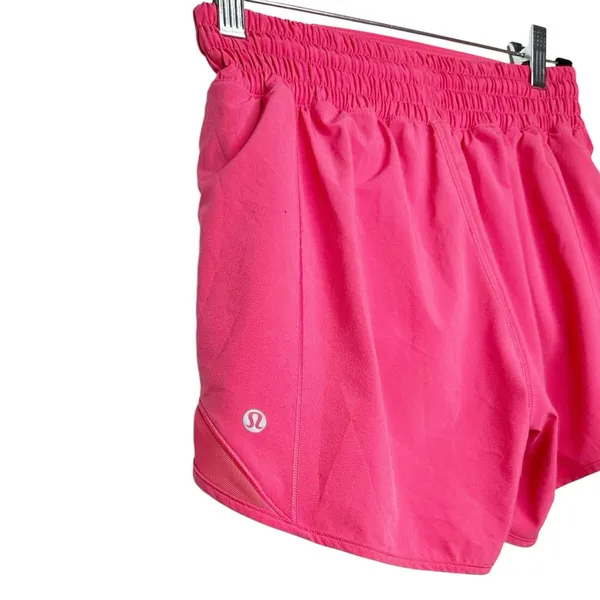 Lululemon Hotty Hot High Rise Lined Shorts Women's Hot Pink Size 4 - Image 3