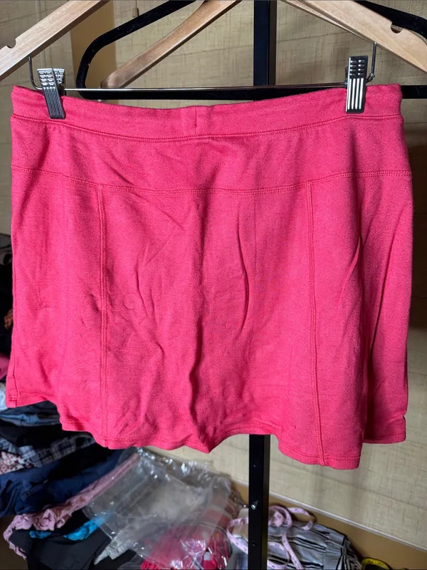 GreenTea Paradise Pink Active Athletic Skort Size Large Drawstring Tennis Golf - Image 6