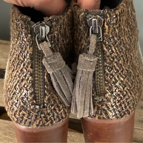 Toms Leila Wool‎ Felt Ankle Boots Size 8 A30 - Image 10