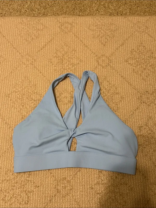 FABLETICS Light Blue Oasis Rib Twist bra XL - Image 6