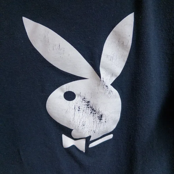Playboy Distressed Black Tee - Image 2