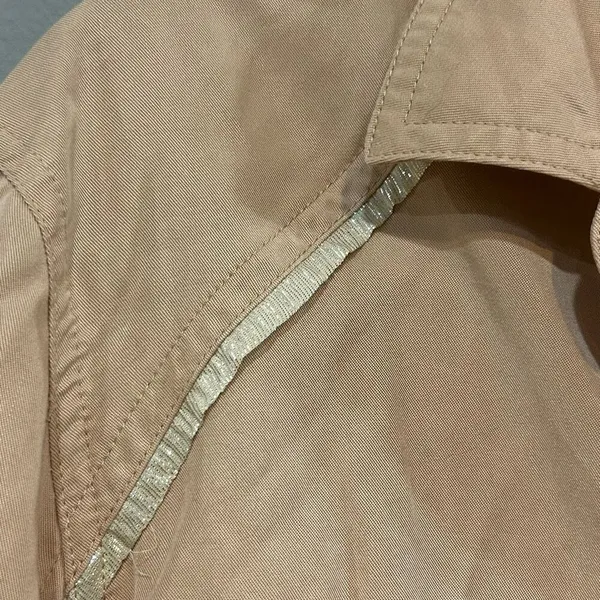 FREE PEOPLE Off Campus Button Down‎ Top in blush pink silver trim - Image 6