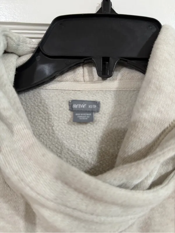 aerie women’s Pullover Hoodie in Light Beige - Image 2