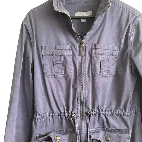Gander Mountain Women Utility Jacket‎ M Blue Zip Hiking Camping Gorpcore Outdoor - Image 6