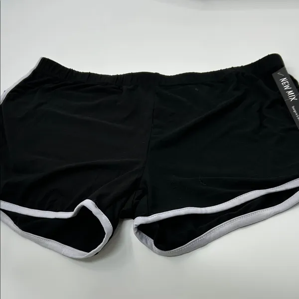 New Mix Black and White Women's Athletic Shorts - Image 2