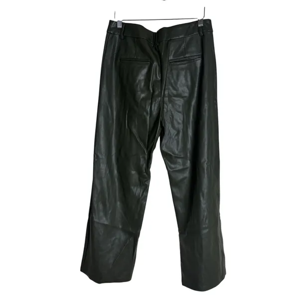 Avec Les Filles Pants Womens Small Faux Leather High Rise Straight Leg Modern - Image 7