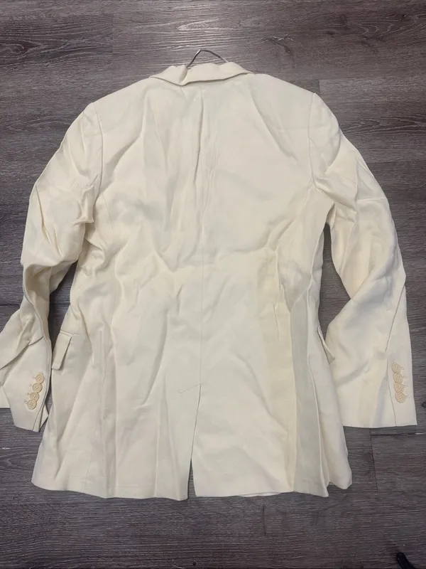ZARA Cream Two-Button Tailored Blazer - Image 9