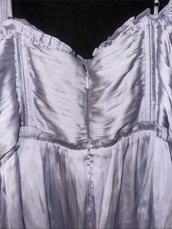 Astr Lavender Tiered Satin Maxi Dress - Image 5