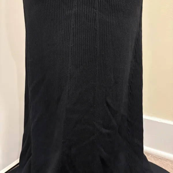 Line & Dot Dre Criss Cross Maxi Dress‎ Black Stretch Ribbed Knit Halter Small - Image 10
