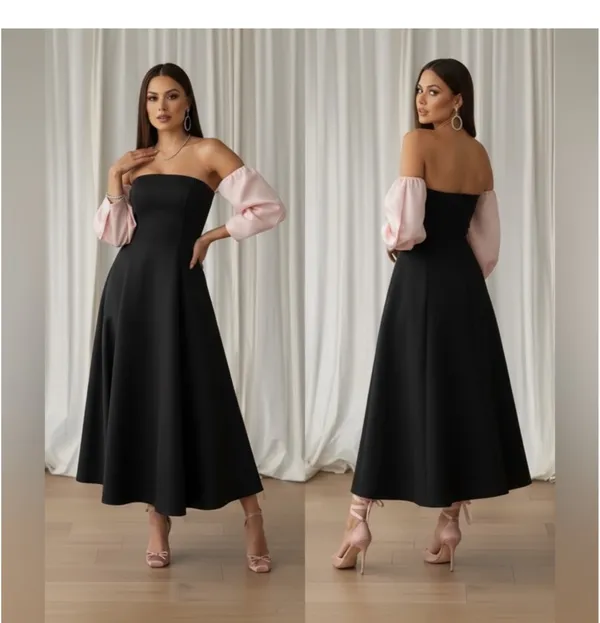 Gianni bini off the shoulder midi dress size 2 - Image 2