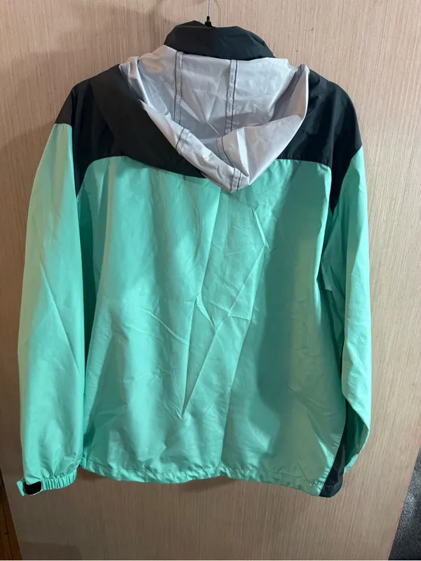 Women’s Frogg Toggs Mint & Charcoal Rivers Toadz Rain Jacket Size L/XL - Image 4