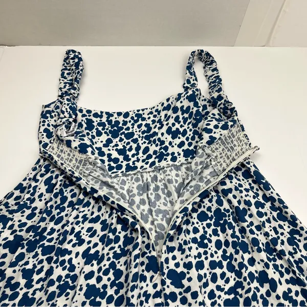 Reformation Serene Dress Womens Size 6 Rainey‎ Blue White Mini Festival *FLAW - Image 15
