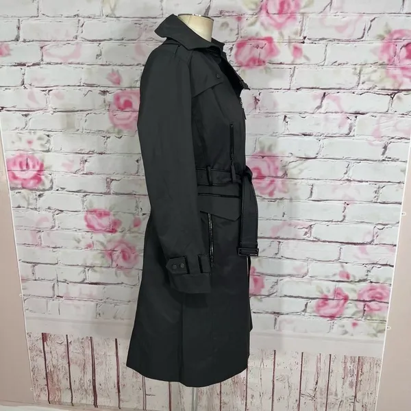 Cole Haan collection gray belted trench coat size 6 - Image 4