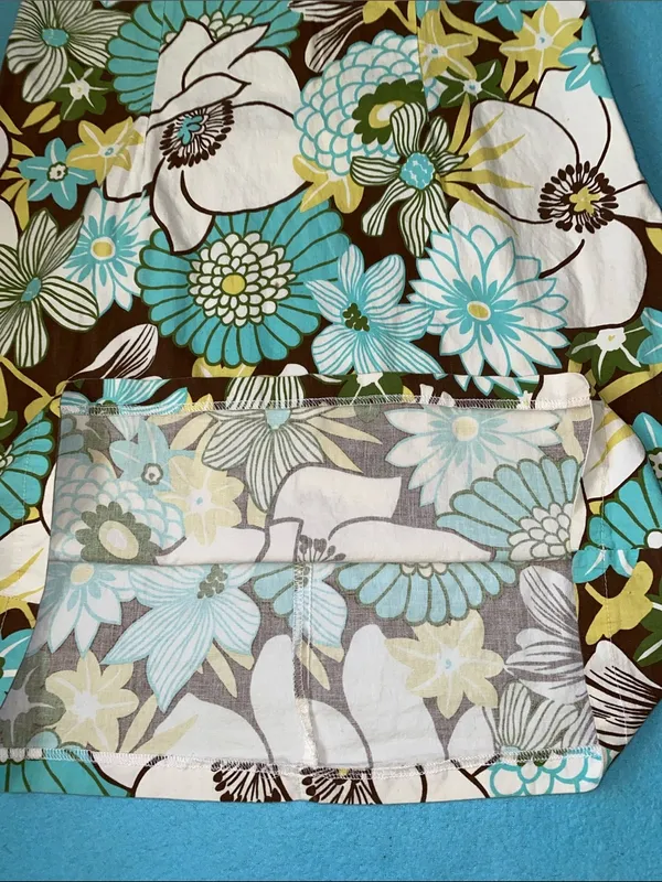 F.L.P. Halter mini bold floral print sundress backless multi colored Y2K size 14 - Image 5