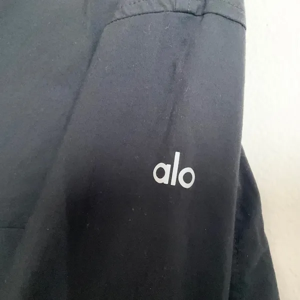 Alo Cotton Real Deal Button Up Long Sleeve Black M - Image 3