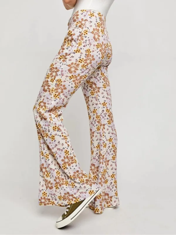 Free People Can't Take My Eyes Off Pant in Tea Combo Sz Small Retro 70s - Image 2