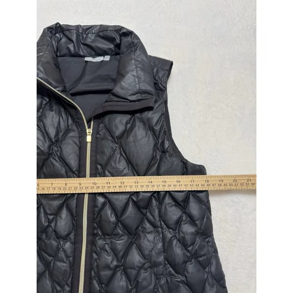 Athleta Womens Quilted Puffer Vest Full Zip Minimalist Black Size M - Image 7