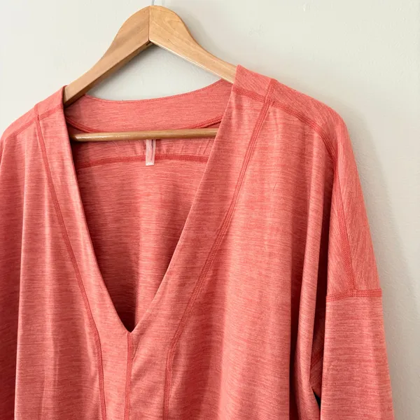 Free People Movement Fearless Top Small Orange Cropped Long Sleeve - Image 4