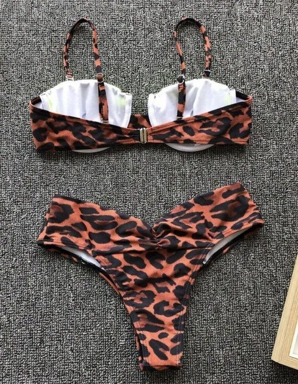 cheetah print green bikini Brown Size M - Image 2