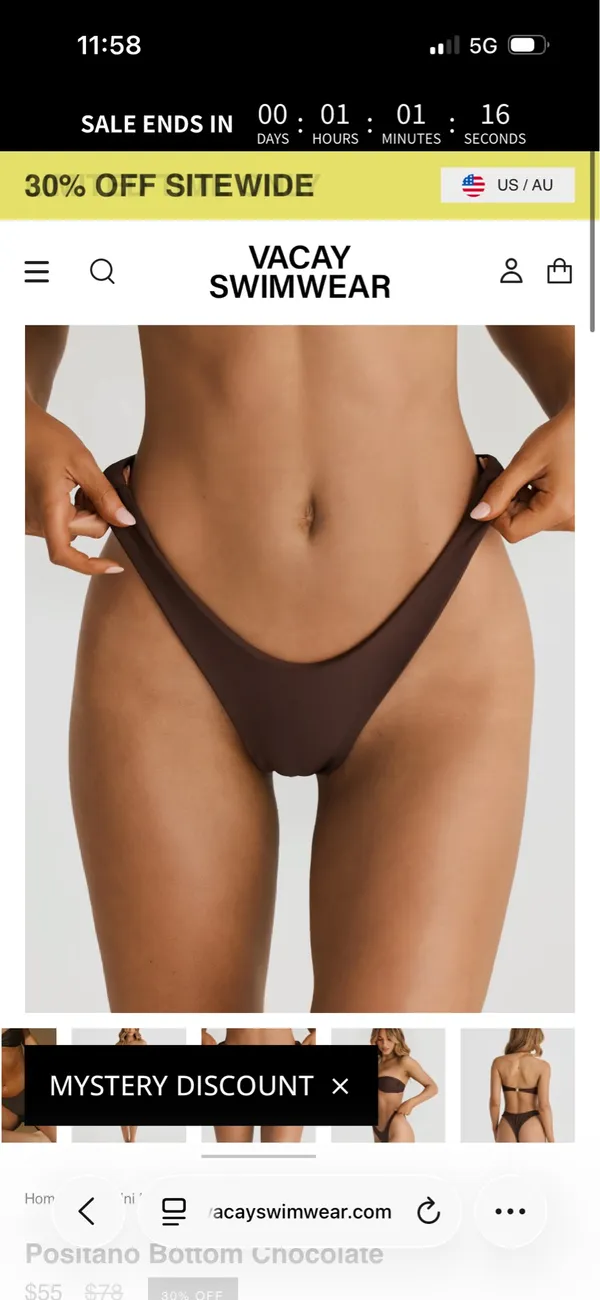 Vacay Swim Bikini Set Brown - Image 5