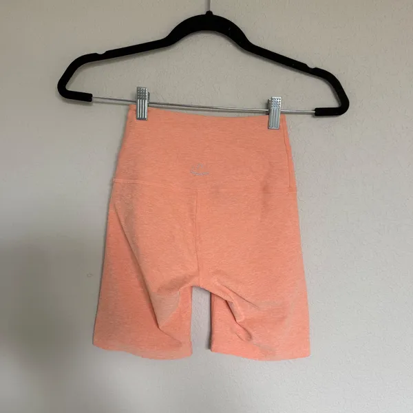 Beyond Yoga Spacedye High Waisted Biker Shorts Orange XXS Activewear Gym Workout - Image 2