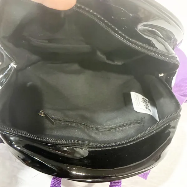Bratz Mini Backpack Purse Black‎ Patent Pink Lips Y2K Baddie Bratcore - Image 3