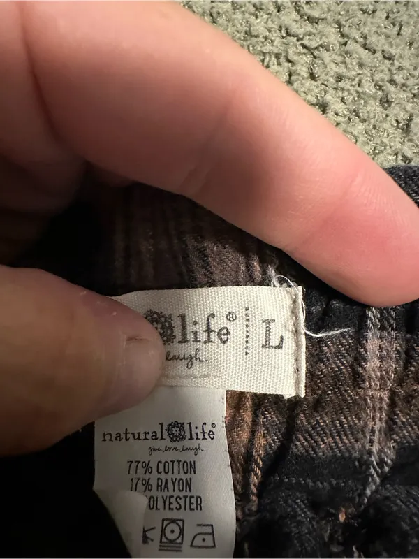 Natural Life Plaid Pants Size L - Image 4