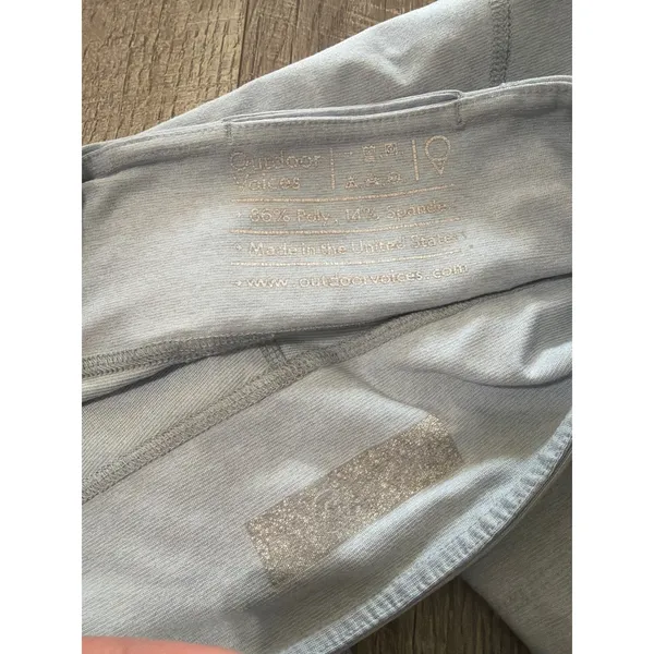 Outdoor Voices Women's High Rise Biker Shorts Light Grey Heather Athletic S/M - Image 8