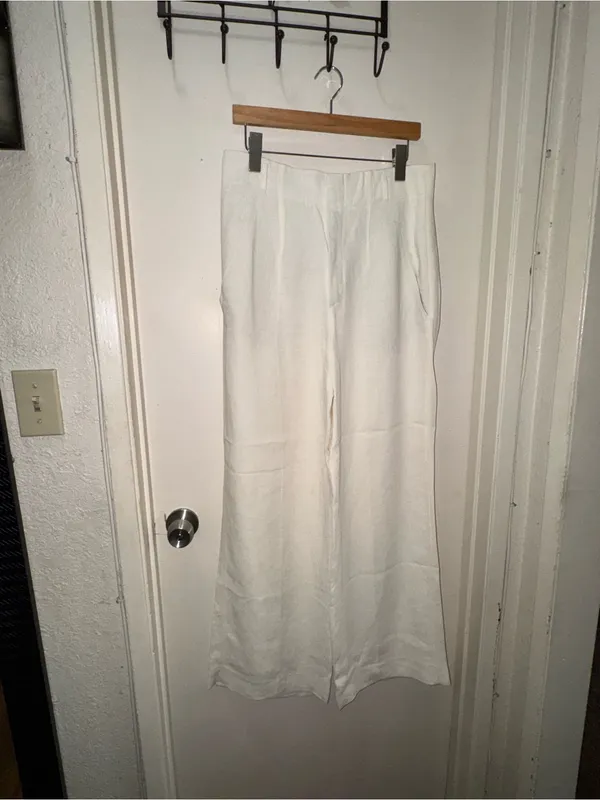 Zara Wide-Leg White Pants - Image 3