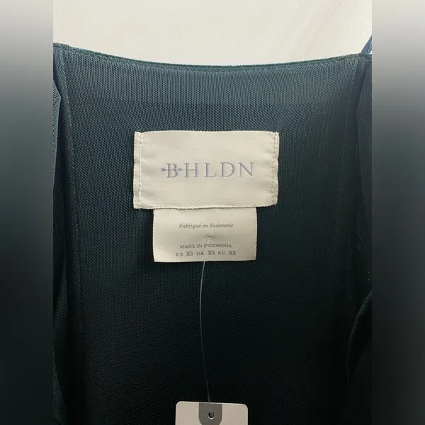 BHLDN Luella Emerald Green Strapless Velvet Side Slit Maxi Dress XS - Image 13