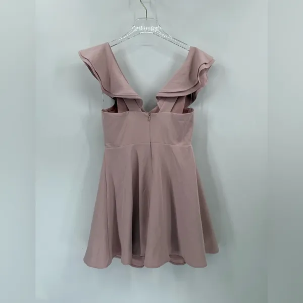 Lulu’s Divine Darling Light Pink Ruffled Skater‎ Dress large NWT - Image 6