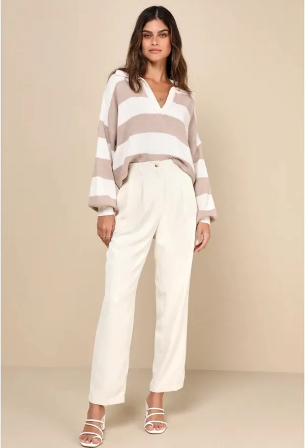 Lulus Striped Sweater - Image 2
