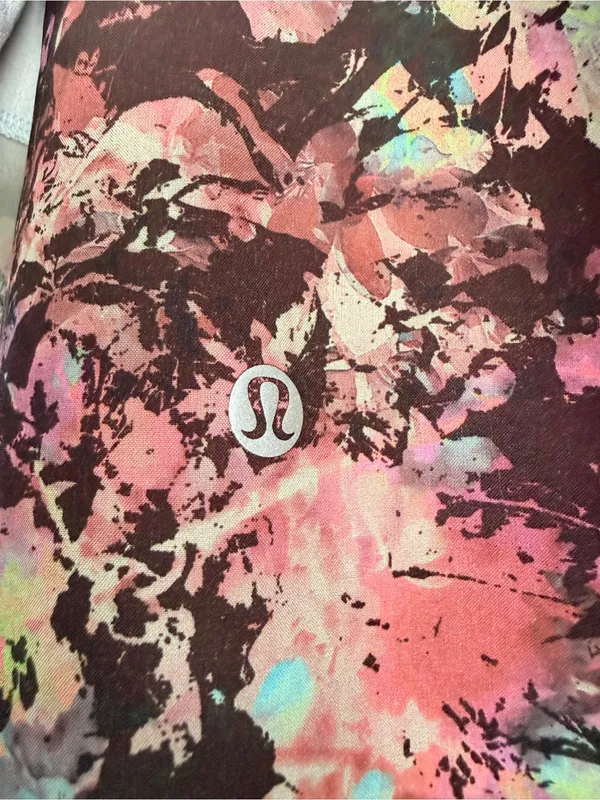 Lululemon Hotty Hot High Rise Skirt Skort Black Stencil Blossom Size 4 W8AF2T - Image 6