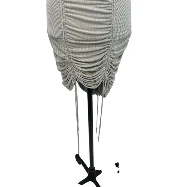 Urban Outfitters‎ Lioness Eyes For You Ruched Mini Dress Short Sleeve Gray XS - Image 6