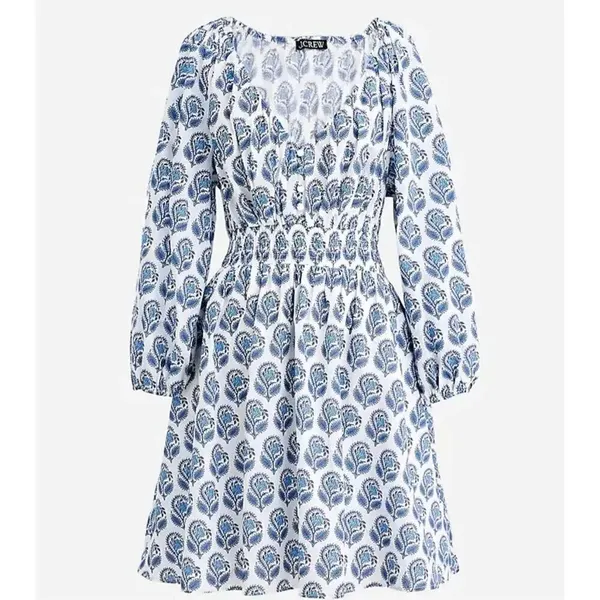 J.Crew bouquet block print mini dress size xs - Image 2
