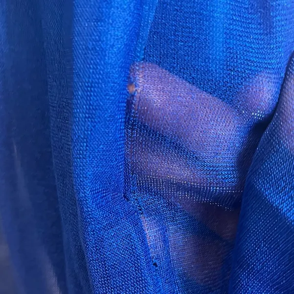 Jessica McClintock‎ Gunn Sax Blue Shimmer Maxi Dress Size 3/4 - Image 7