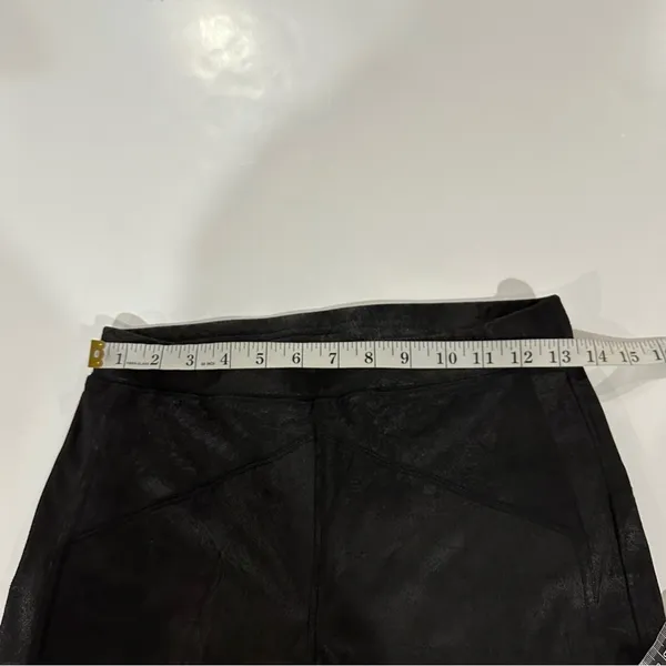 Free People Black Midnight Vegan Suede Skinny‎ Pants Size XS - Image 10