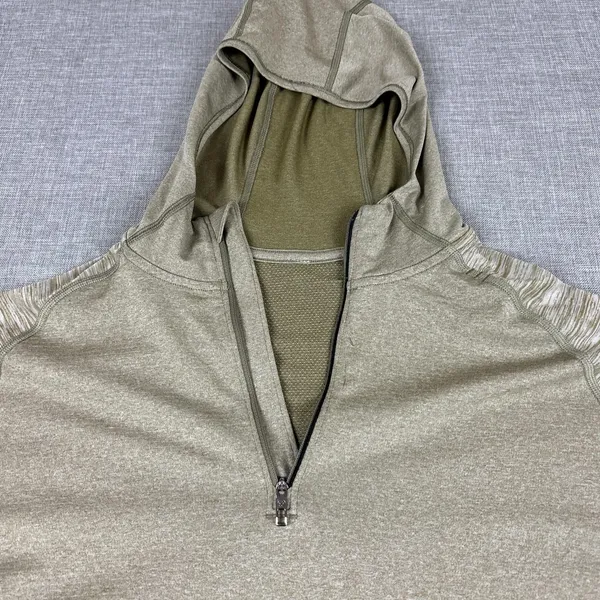 Lululemon Hoodie Mens L Green‎ 1/4 Zip Stretch Your Head Lightweight - Image 2