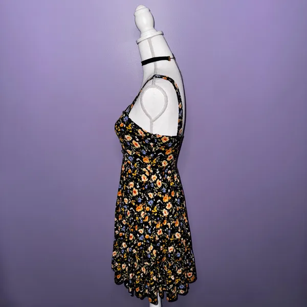 NWT Boutique Black Floral Mini Dress - Image 8
