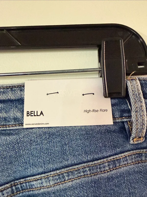 Classic Mid Blue Flare Jeans - Wide Leg Denim - Image 5
