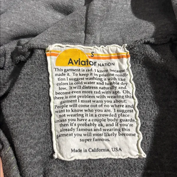 Aviator nation 5 STRIPE HOODIE - HEATHER GREY - Image 7