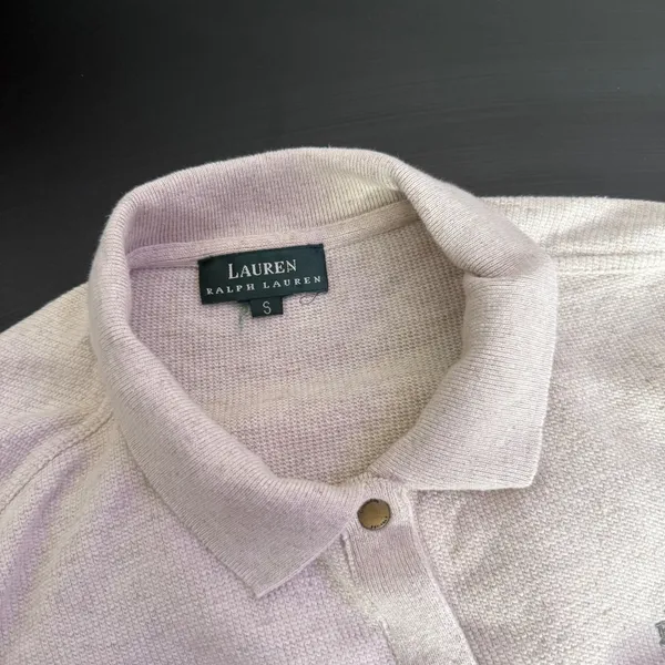 Ralph Lauren Waffle Knit Shirt Button Up Shacket Womens S Quiet Luxury Crest - Image 3