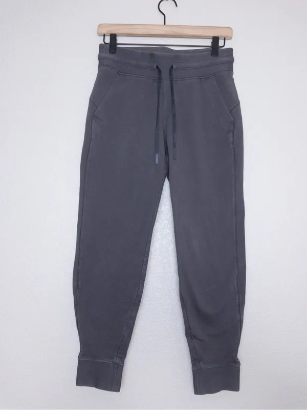 Lululemon Ready to Fleece Jogger 6 Graphite Grey Pima Cotton Stretch Legging - Image 4