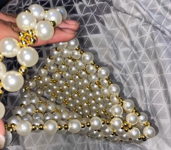 beaded bag Gold - Image 2