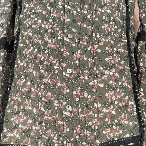 DOLAN Anthropologie Lorien Lace Peasant Blouse Small Fall Boho Chic Whimsigoth - Image 7