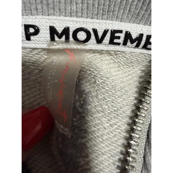 Free People‎ Movement Valley Girl Quarter Zip Sweatshirt Gray Women's Size Small - Image 11