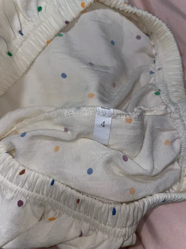 Polka Dot PJs White Size 4 - Image 10