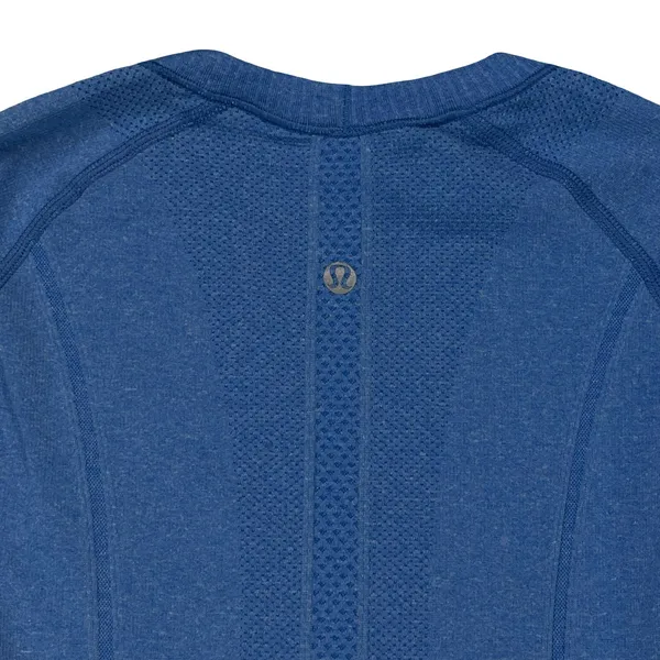 Lululemon Women‎ Swiftly Tech Long Sleeve Blue Heathered Seamless Running Top 8 - Image 4