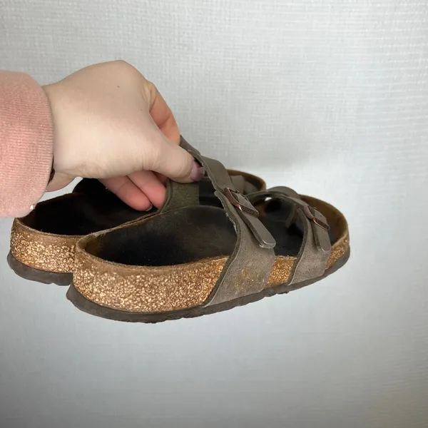 Birkenstock Mayari Mocha Brown Birko-Flor‎ Toe Loop Sandals Womens 39 - Image 4